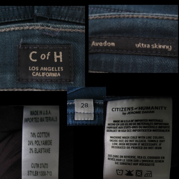 COH Jeans Avedon Ultra Skinny Blue 28 x 30 - Picture 9 of 9
